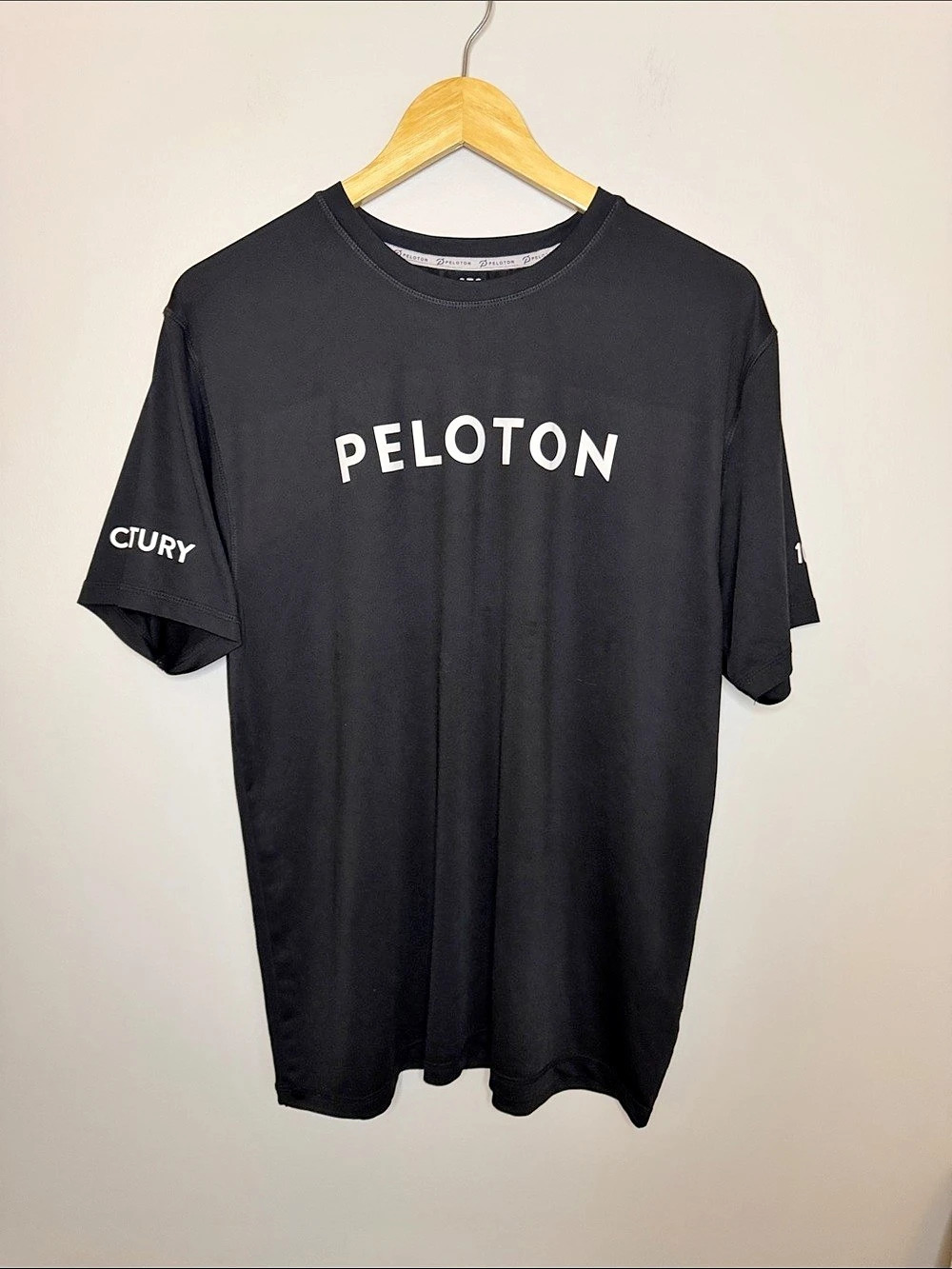 Peloton Century Club T-Shirt Men's Black Athletic Tee